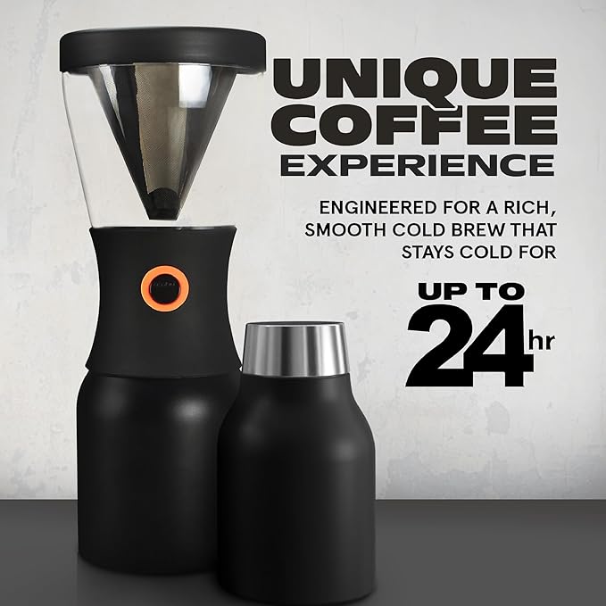 asobu Cold Brew Coffee Maker, Award-Winning 40oz Insulated Cold Brew Brewer - Image 2