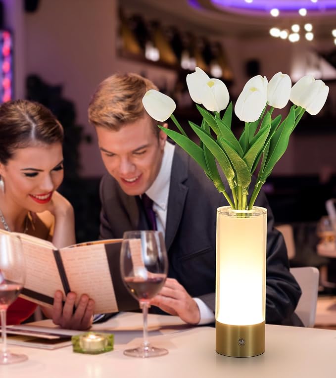 AIHYING Flower Night Light, Touch Vase Lamp, Rechargeable Cordless Table Lamp - Image 5