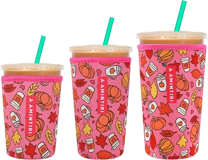 3 Pack Reusable Sleeve for Iced Coffee Cup, Coffee Neoprene Sleeve for Iced&Hot by Unknown