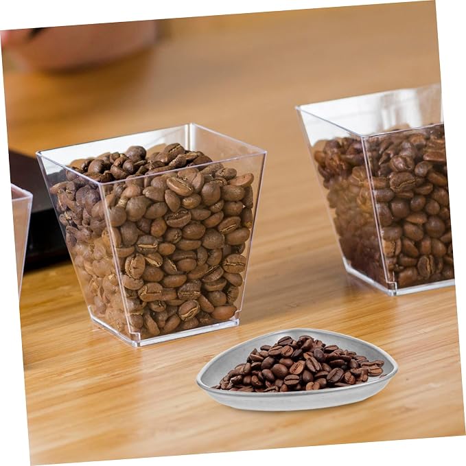 Vintage Coffee Bean Serving Tray Stainless Steel Weighing Dish - Image 4