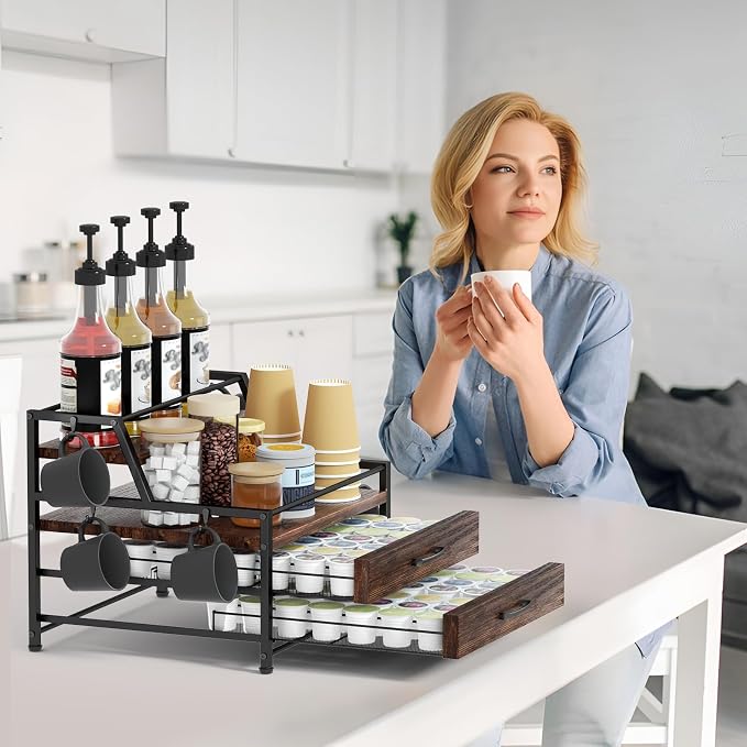 Homsorout Coffee Syrup Rack Organizer - Image 8
