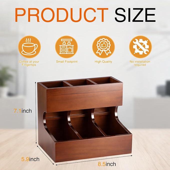 Wooden Coffee Pod Dispenser Compatible - Image 2