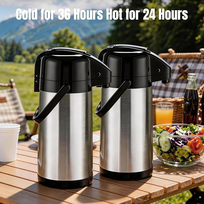 Upgraded Airpot Coffee Carafe - 84oz/2.5L Coffee Carafe - Image 4