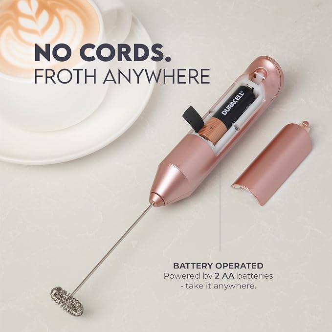 Zulay Kitchen Powerful Milk Frother AA Batteries Included – Ultra Fast Handheld - Image 4
