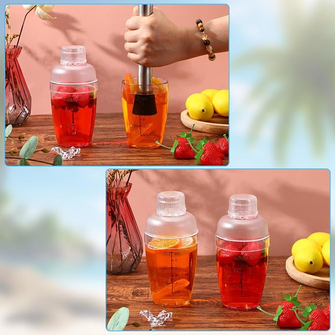 12 Pcs Plastic Cocktail Shaker Drink Mixer - Image 5