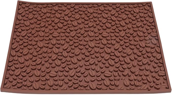 Coffee Bar Mat Slip Water Absorbing | Coffee Bean Design PVC Drip Tray - Image 5