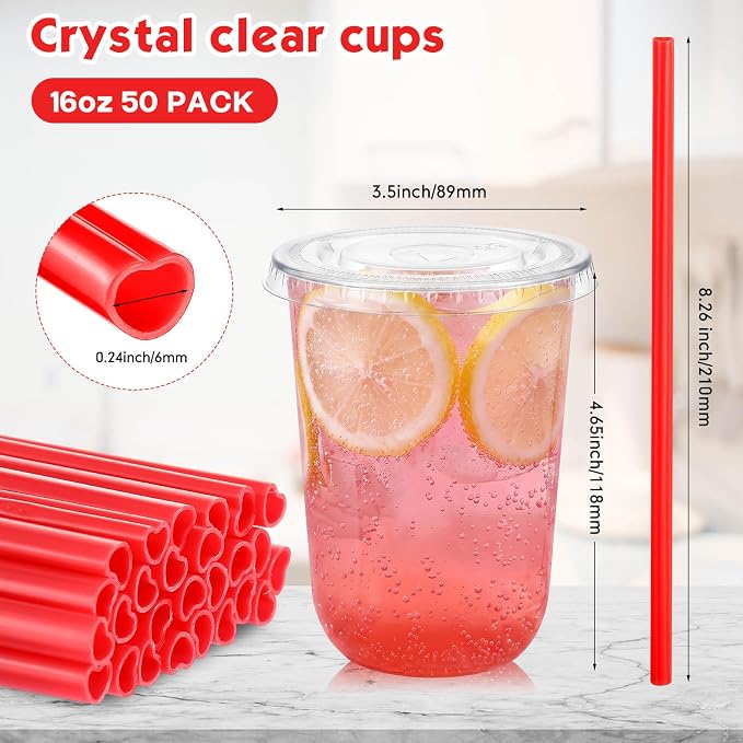 Ziliny 50 Sets Clear Plastic Cups - Image 3