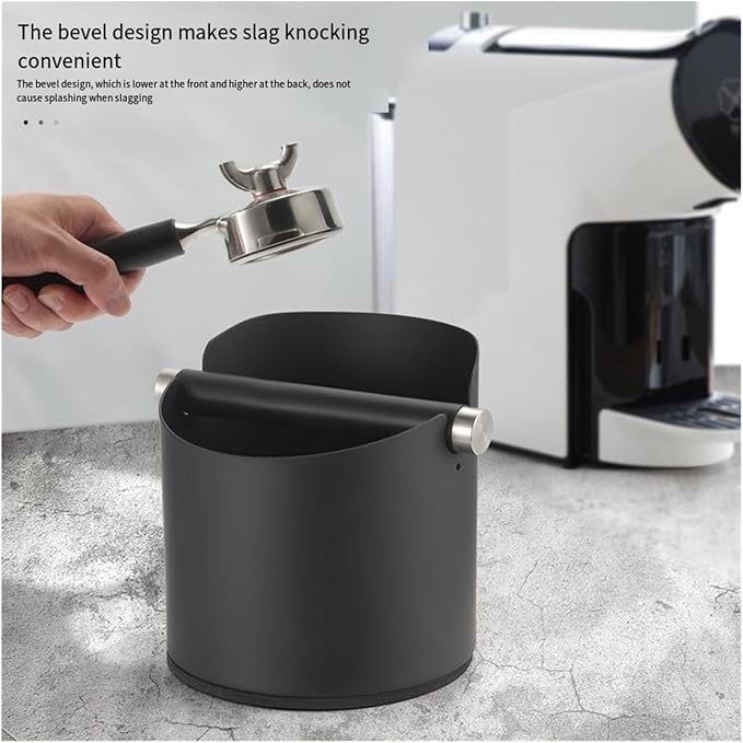 Small Round Stainless Steel Espresso Knock Box - Image 2