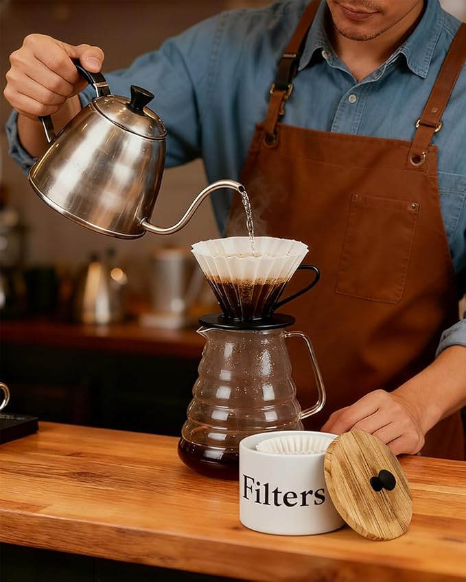 Built-in Storage Filter Holder – Space-Saving Countertop Essential - Image 3