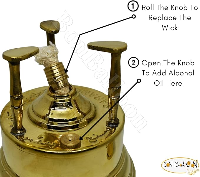 Al Bramony Brass Turkish Greek Coffee Alcohol Burner Maker Table Top Tabletop - Image 4