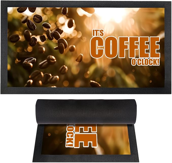 Coffee Bar Mat - Coffee Gifts - Coffee Lover - Coffee Bar Accessories - Barista by SentimentHouse