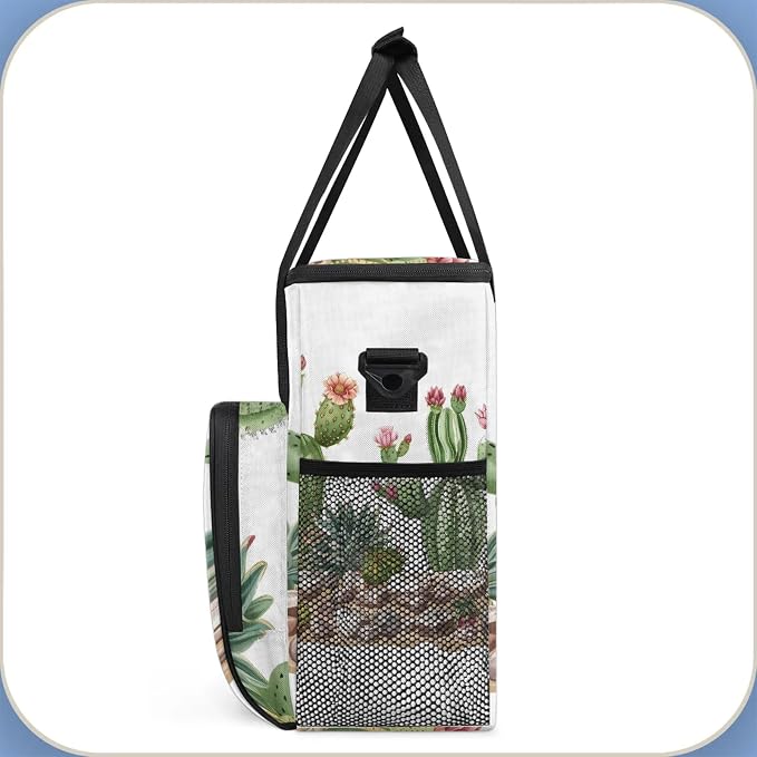 Cacti Succulen Coffee Maker Carring Bag, Large Insulated Storage Organizer Case - Image 4
