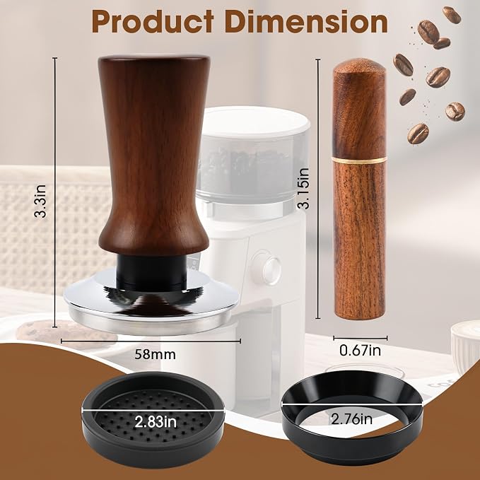 58mm Spring Loaded Espresso Tamper Kit - Image 2