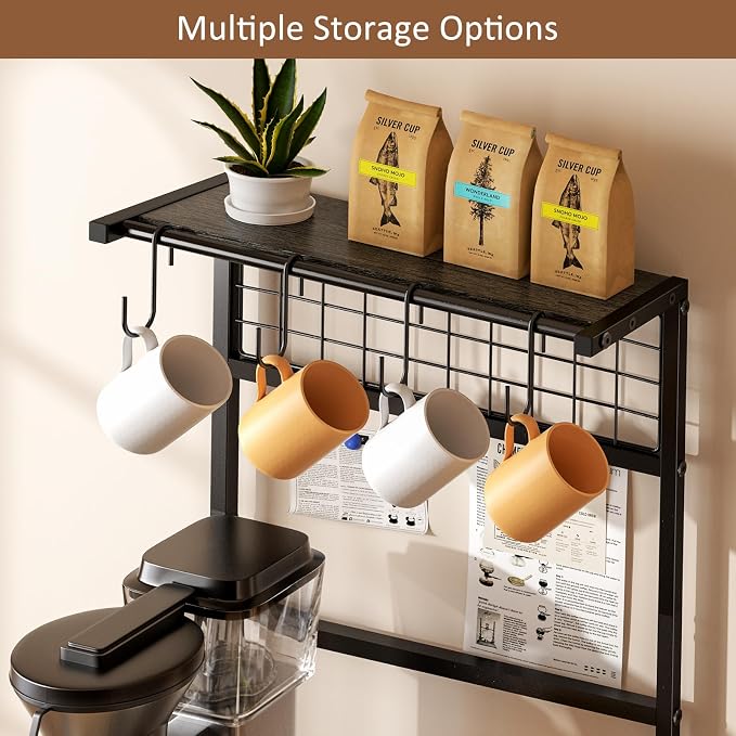 5 Tier Coffee Bar Station, Kitchen Stand - Image 6