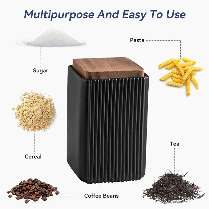 Ceramic Storage Jars Modern Elegant Polished Airtight Gorgeous Storage Canisters - Image 2