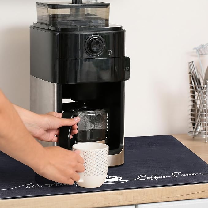 2 Pieces Coffee Bar Station Mat 16 x 24 Inch Washable Coffee Maker Accessories - Image 3