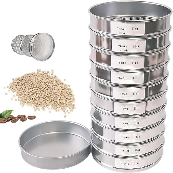 Portable Coffee Bean Sorting Sieve Stainless Steel Round Sifter Screen 12-21 by Unknown