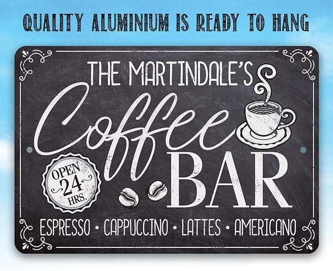 Personalized - Coffee Bar - Great Coffee Shop Accessories, Farmhouse Kitchen - Image 5