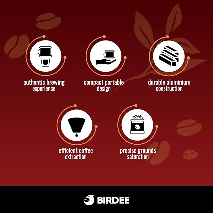 Birdee Phin Coffee Filter Set – 2 Pack Small Aluminum Vietnamese Dripper - Image 8