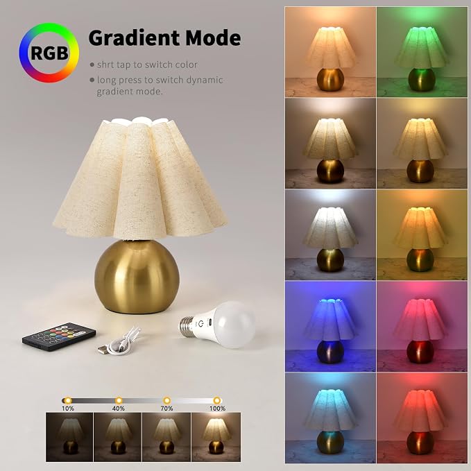 Ziqqeelam Rechargeable Cordless Small Table Lamp, Battery Operated Remote - Image 2