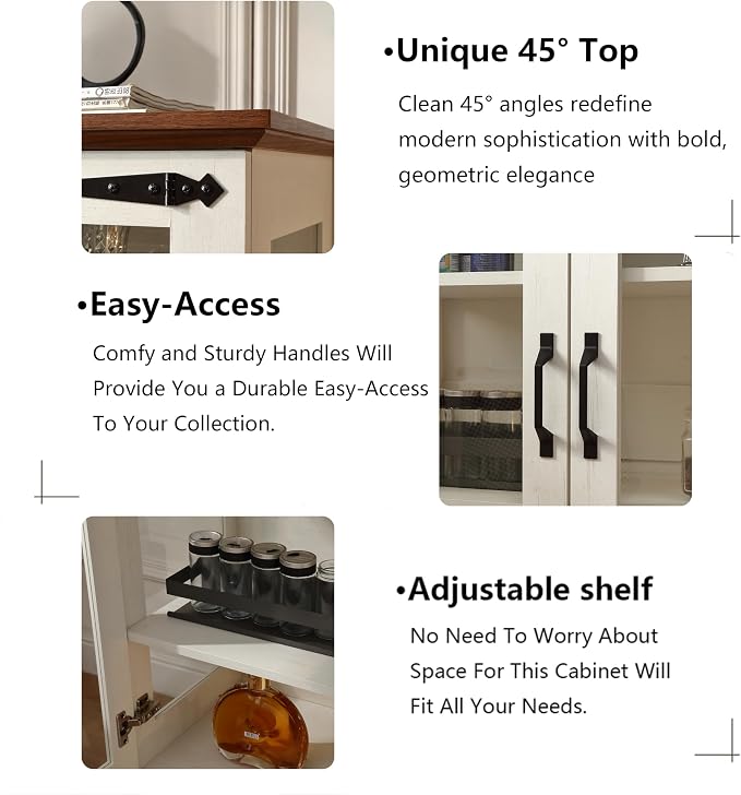 FOREST GRAVITY 31.5'' Small Display Buffet Cabinet - Image 6