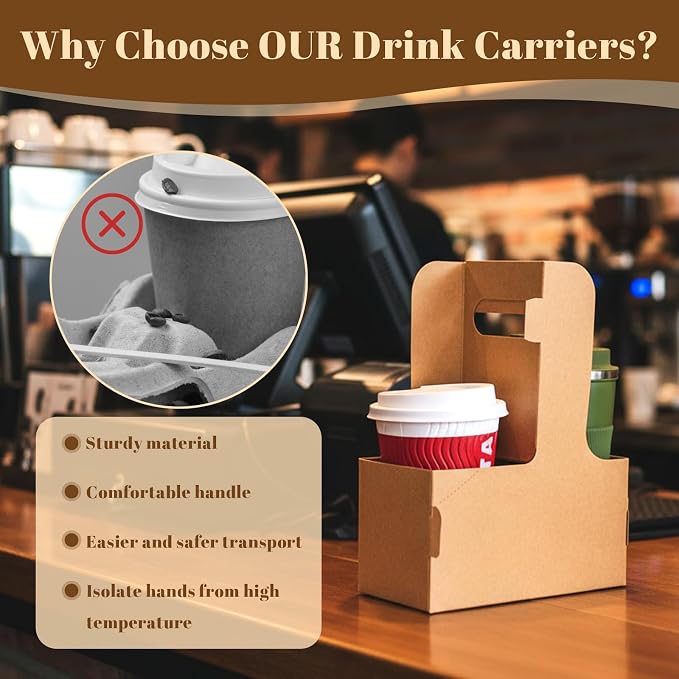 100 Pack 2 Cup Drink Carrier - Image 4
