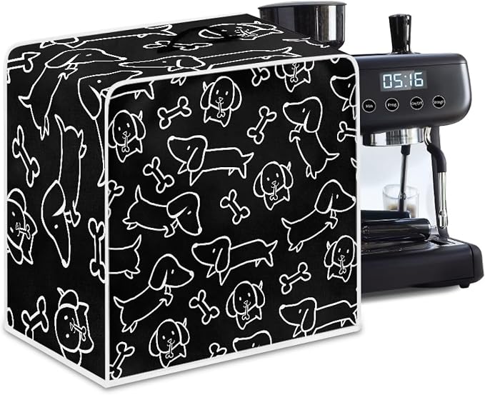 Black Dachshund Coffee Maker Cover Lightweight Kitchen Accessories Decor - Image 5