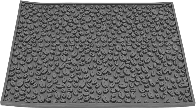 Coffee Bar Mat Slip Water Absorbing | Coffee Bean Design PVC Drip Tray - Image 7