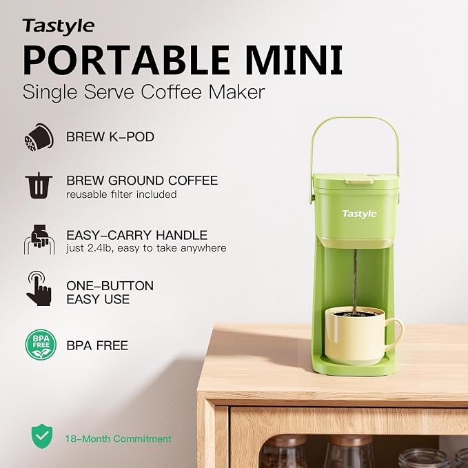 Tastyle Single Serve One Cup Coffee Maker, - Image 2