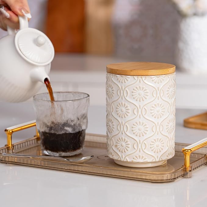 TEATALK Ceramic Canister with Airtight Lid, Tea Storage, 23 Fl Oz - Image 6