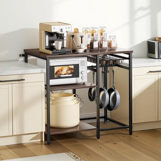 VEVOR Bakers Rack, 35.4 inch Width Microwave Stand, Kitchen Stand - Image 8
