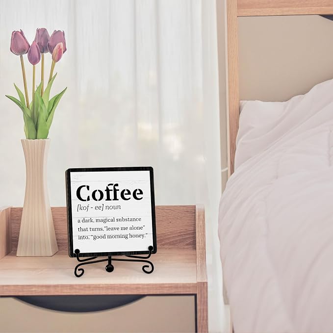 Coffee Bar Decor For Bar, Funny Cute Coffee Signs For Station Cafe Shop - Image 3