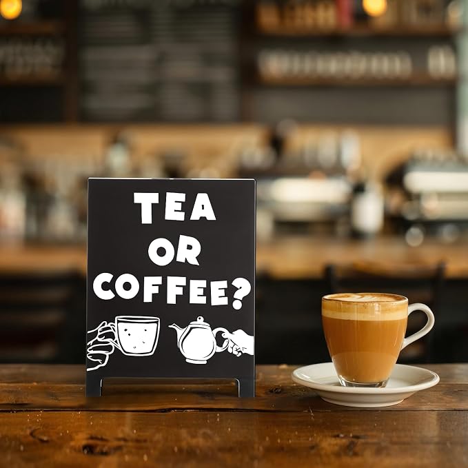 Coffee Bar Accessories Decor: Black Coffee Station Corner Decorations Sign - Image 6