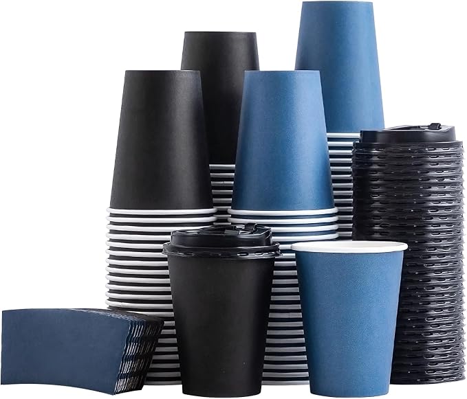 SIUQ 500 Pack 12 oz Disposable Coffee Cups by SIUQ
