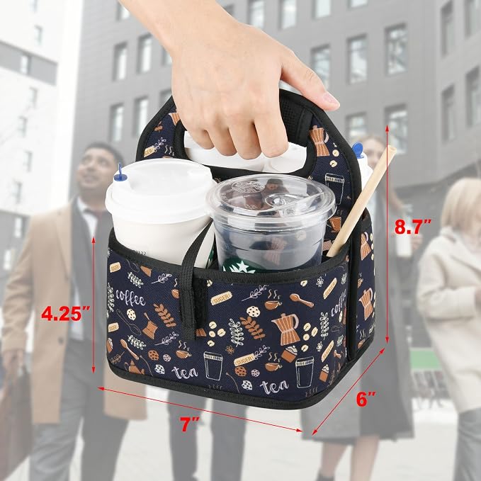 Beautyflier Reusable Insulated Coffee Cup Carrier, Portable Drink Holder - Image 5