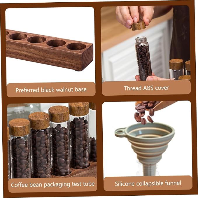 Coffee Bean Tubes Coffee Bean Cellars 6Pcs Single Dose Storage Tubes - Image 2