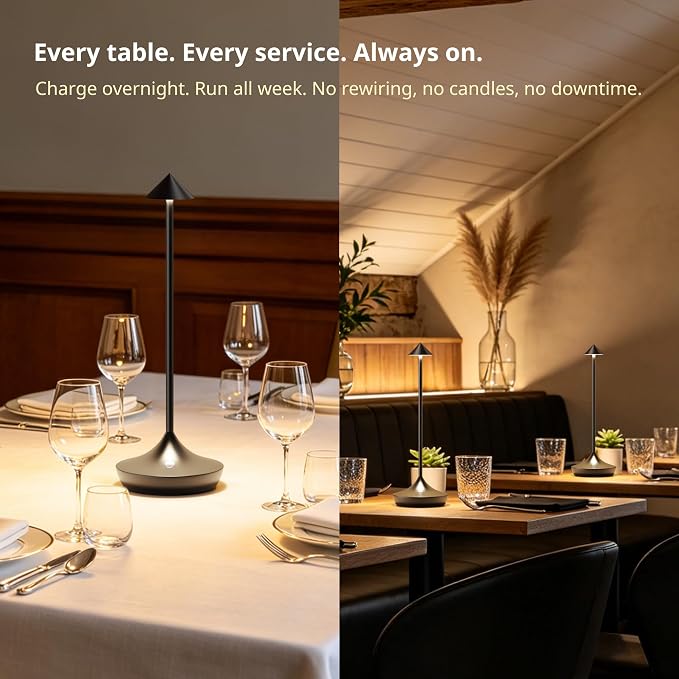 Cordless Rechargeable Table Lamp Set of 2, 3 Color Temperatures 9 Lighting Modes - Image 4