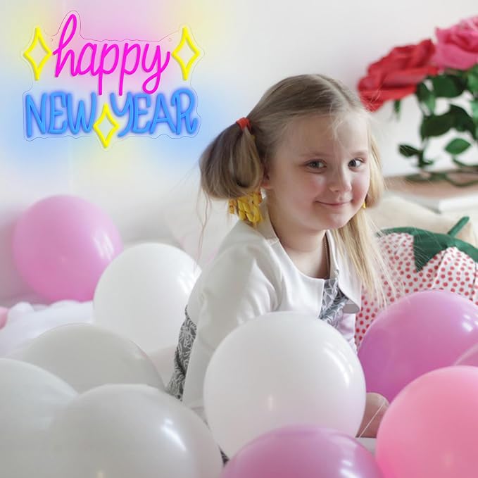 Happy New Year Neon Sign LED Spring Festival Letter Neon Light Sign USB Powered - Image 7