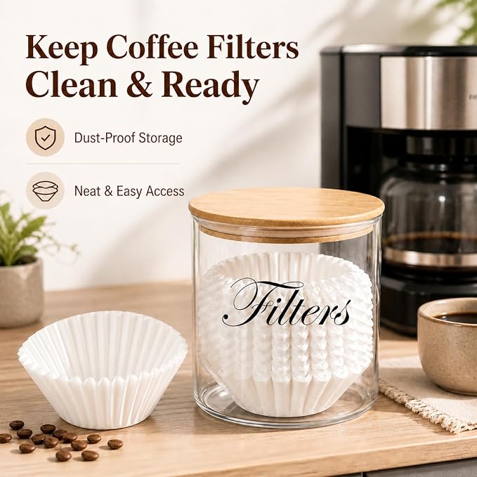 Coffee Filter Holder, Glass Storage Basket Container - Image 5