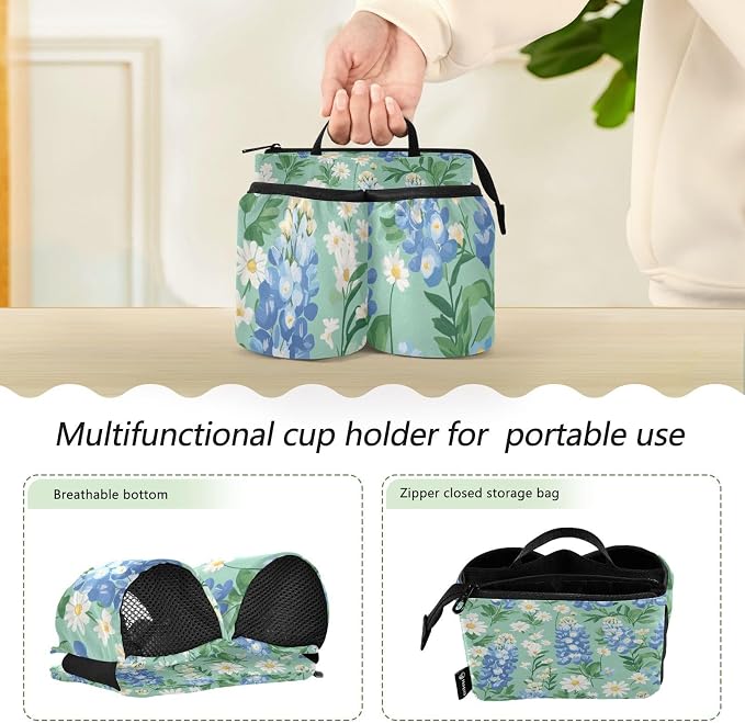 Luggage Cup Holder for Suitcases Free Hands Suitcase Cup Holder Travel Luggage - Image 4