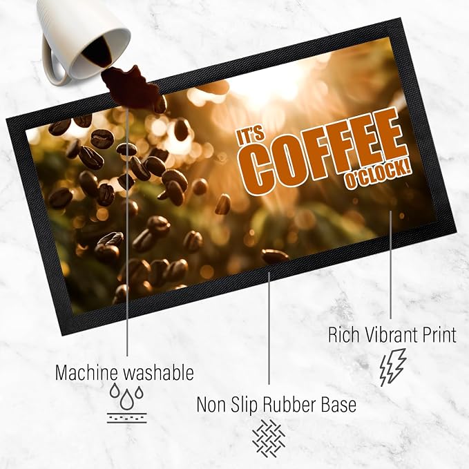 Coffee Bar Mat - Coffee Gifts - Coffee Lover - Coffee Bar Accessories - Barista - Image 5