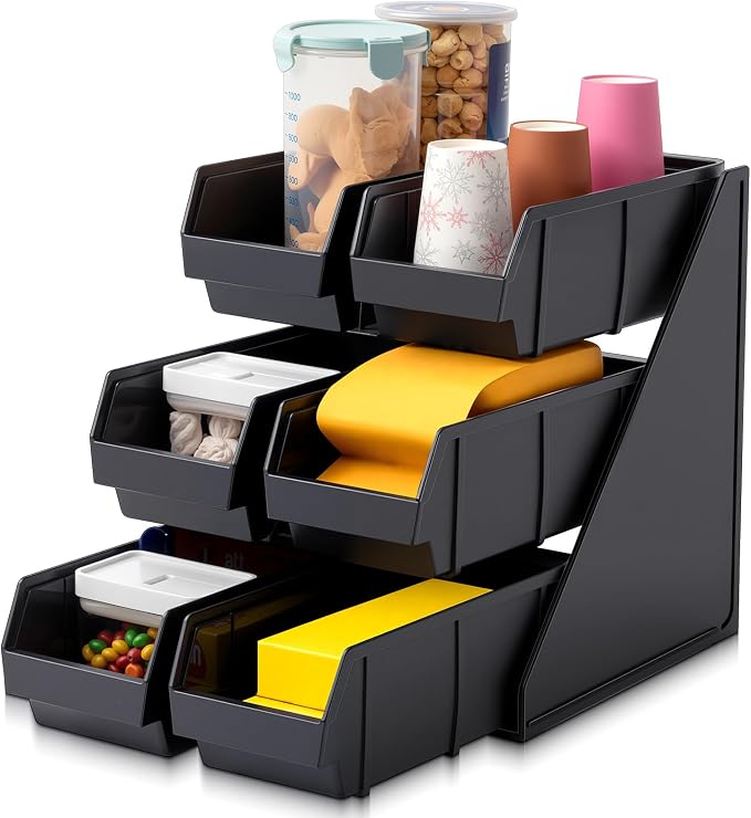 Novabright 6 Compartment Serve Condiment Bin Self Serve Condiment Packet by Unknown
