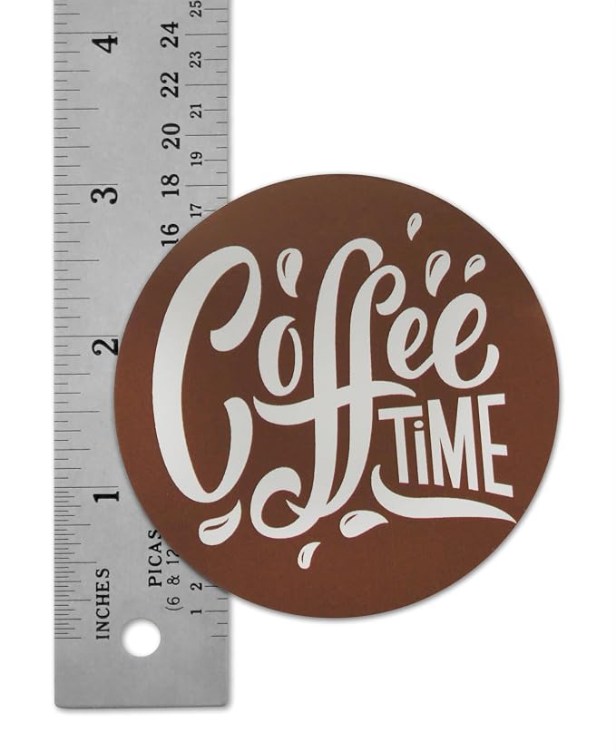 Novel Merk Coffee Word Art Vinyl Stickers - Image 3