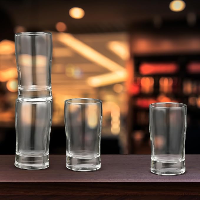 Bokon 24 Pcs Beer Glasses, Small Juice Glasses Cups Iced Tea Glasses Heavy Base - Image 5