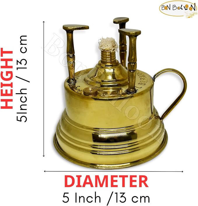 Al Bramony Brass Copper Turkish Greek Coffee Alcohol Burner Maker Table Top - Image 2