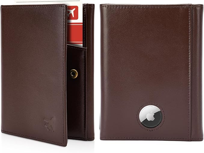 Polare Napa Leather Pilot Wallet Passport Holder RFID Blocking Tri-fold Travel by polareoriginal