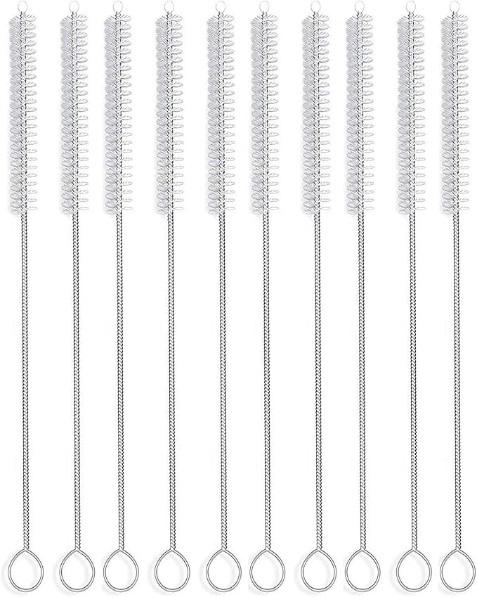 12 Inch Extra Long Straw Brush Cleaner, Flexible Nylon Tube Cleaning Brushes by DESIN