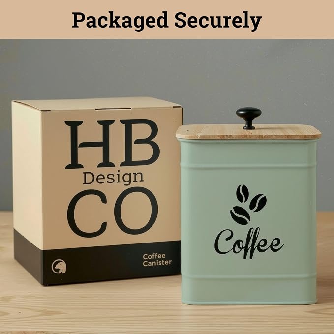 Airtight Coffee Canister - 40 oz Large Iron Sage Green Container Airtight - 6 x - Image 9