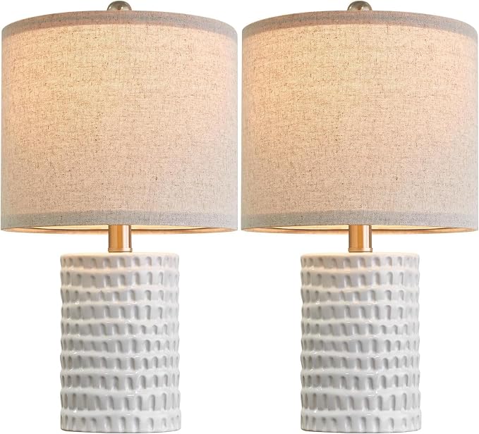 PORTRES 18.25" Modern Accent Ceramic Table Lamp Set of 2 - Image 9
