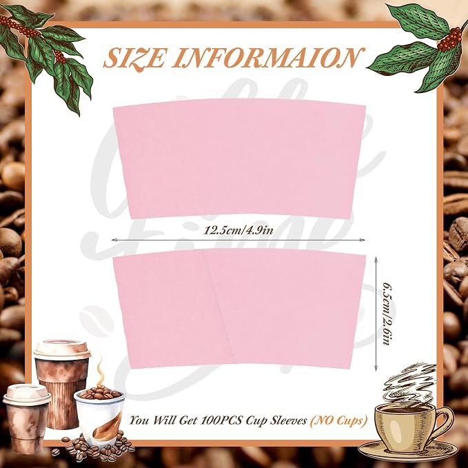 Disposable Coffee Cup Sleeves Corrugated Kraft Paper Coffee Cup Sleeves Holder - Image 2